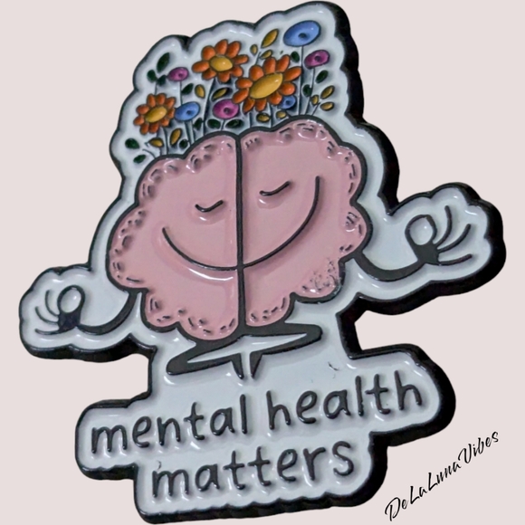 3/$12 "Mental Health Matters" Enamel Pin. - Picture 2 of 3